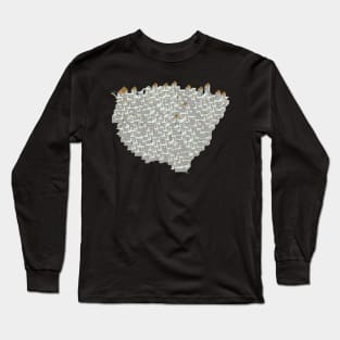 Maze & Labyrinth made from 3d Cubes Long Sleeve T-Shirt